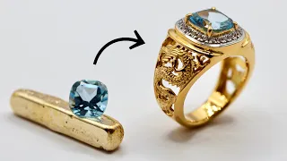 how to make gold signet ring - how it's made jewellery