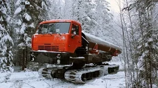 Камаз-болотоход на гусеничном ходу | Kamaz on the tracks