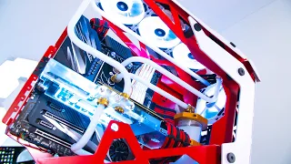 $5700 Ultimate High End Water Cooled Gaming & EDITING PC Build | Time Lapse