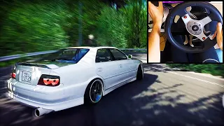 Toyota Chaser Touge Drifting with Steering Wheel in Assetto Corsa | Home Racer