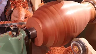 Woodturning | Padauk and Maple Segmented Urn