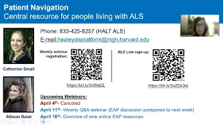 HEALEY ALS Platform Trial Webinar: March 28, 2024 | Mass General Hospital