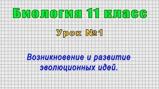 Биология 11 класс (Урок№1 - Возникновение и развитие эволюционных идей.)