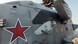 Russian Air Force Mi-24VM damaged during the attack on Kherson Air Base