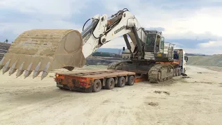 Loading And Transporting The Huge Liebherr 984C Excavator 120 Tones - Fasoulas Heavy Transports