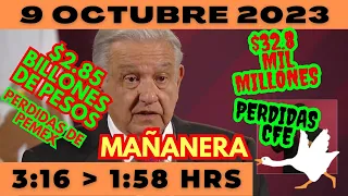 💩🐣👶 AMLITO | Mañanera *Lunes 9 de Octubre 2023* | El gansito veloz 3:16 a 1:58.