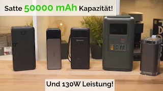 Satte 50.000 mAh und 130W! Die Sandberg Powerbank USB-C PD 130W 50000 im Test