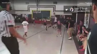 Final Play: 12-year-old hits halfcourt shot!