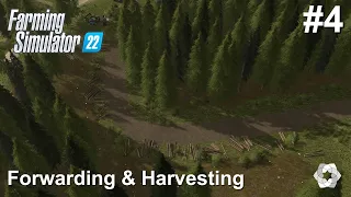 Forwarding, harvesting and buying a tractor - #4 FS22 Forestry Timelapse in Green River Valley