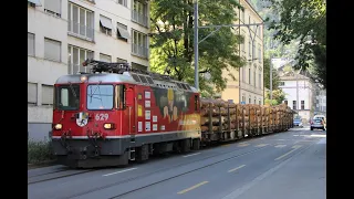 Rhätische Bahn - die Chur-Arosa Bahn - Personen und Güterverkehr im Juli 2022