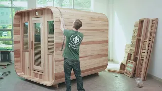 Redwood Outdoors - 6-person Cube Sauna Assembly Video