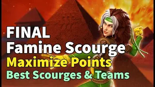 FINAL Famine Scourge Event: MAXIMIZE Rogue Shards! BEST Scourges to Use! MARVEL Strike Force - F2P