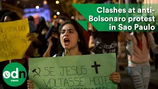 Clashes at anti-Bolsonaro protest in Sao Paulo