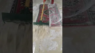 Muddy rug cleaning | Dirty foam scraping #3