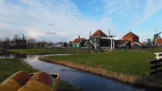 Walking at the Zaanse Schans ⛅ | Windmills & Crafts | The Netherlands 4K