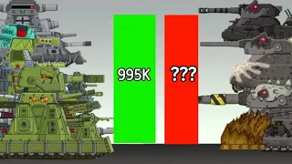 All Power Levels of KV-44M vs RATTE. cartoon about tanks