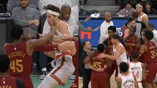 Donovan Mitchell tries to fight Zach Collins after dirty elbow and both ejected 😳