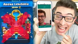 TROLLEI MEU AMIGO! FIZ ELE CAIR DA ARENA LENDÁRIA NO CLASH ROYALE!