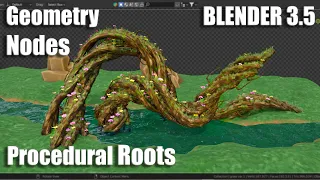 Easy Geometry Nodes - Procedural Roots - BLENDER3.5