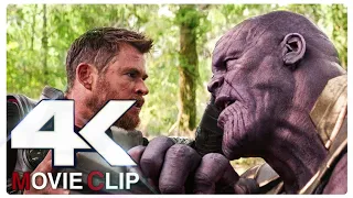 Thanos Vs Thor - Fight Scene - Thanos Snaps His Fingers - Avengers Infinity War (2018) Movie CLIP 4K