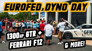 Charlotte Dyno Day | 1300 HP GTR, 1000+ HP Supra, Ferrari F12, AMG GTR | Eurofed Charlotte Vlogs