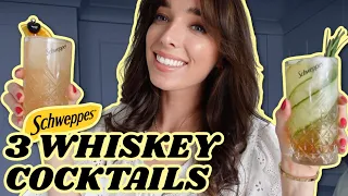 3 EASY WHISKEY COCKTAILS FOR SPRING | Schweppes & Whiskey Trio | Cocktails with Ciara O Doherty