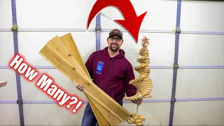 Building Spiral Christmas Trees out of Fence Pickets | DIY Woodworking | Christmas Build