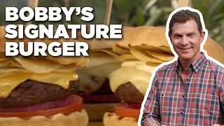 How to Make Bobby Flay's SIGNATURE Crunchburger | Brunch @ Bobby’s | Food Network