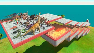 Jump Over Lava Hole Trap - Animal Revolt Battle Simulator