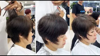 Perfect Short Layered & Textured Haircut for women Full Tutorial | Short Pixie Cutting Techniques