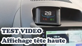 Affichage tête haute ODB2 [TEST COMPLÈTE] : Car Head Up Display P10 OBDII HUD - Full Review