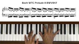 Bach Prelude No. 2 BWV 847 (WTC Bk 1) Piano Tutorial