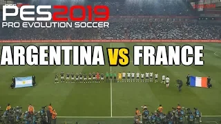 PES 2019 Argentina vs France 1080p 60 FPS FULL Gameplay (Xbox One, PS4, PC) HD