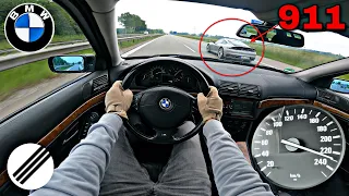 1998 BMW E39 528i TOP SPEED DRIVE ON GERMAN AUTOBAHN 🏎