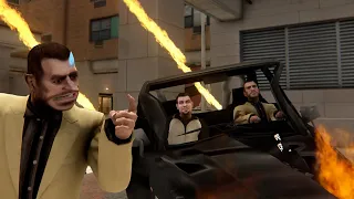 In traffic at a speed of 9999999, Niko and Roman meet again！ - GTA4