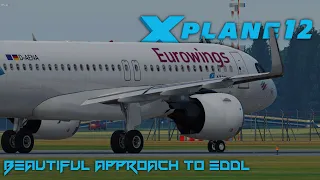 X-Plane 12 | Beautiful approach into EDDL | Toliss A320neo