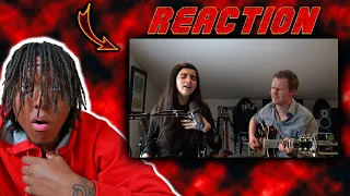 FIRST TIME REACTING TO ANGELINA JORDAN "TITANIUM" (COVER) | REACTION