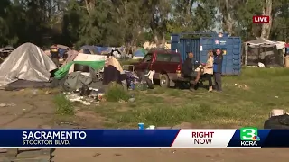 Evacuations start at Sacramento homeless encampment