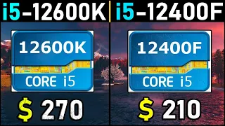 i5 12400F vs i5 12600K | RTX 3080 - 7 Games Test | Tech MK