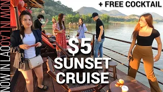 $5 Sunset Cruise on the Mekong in Luangprabang Laos | Now in Lao