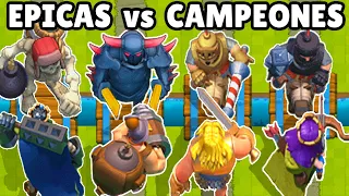 CAMPEONES vs EPICAS | CUAL ES MEJOR CALIDAD? | 4 vs 4 | OLIMPIADAS de CLASH ROYALE