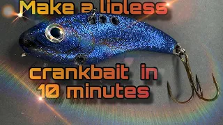 How to make a lipless crankbait from a hot glue stick