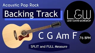 C Major Backing Track-Acoustic Pop Rock 76bpm