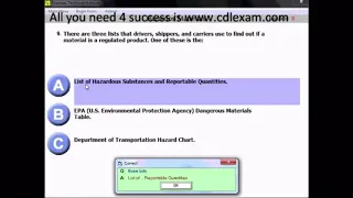 CDL Hazmat Practice test the best