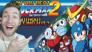 NO MORE CHEATING!! Reacting to "Can You Beat Rockman 2 Without Getting Hit?" by Gamechamp3000