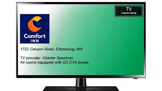 TV Channel Surfing: Comfort Inn, Ellensburg, WA