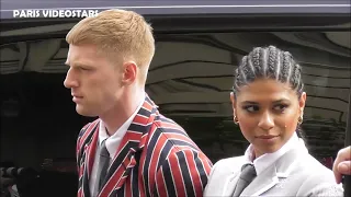 Ysaora Thibus /medalist Tokyo 2020 & Race Imboden @ Paris Fashion Week 26 june 2022 show Thom Browne