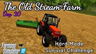 The Old Stream Farm | Day 20 | Hard Mode Survival Challenge | FS22 Xbox series S Timelapse