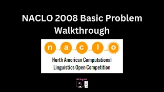 NACLO 2008 Basic Problem Walkthrough