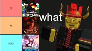 Tower Defense TIERLIST Roblox